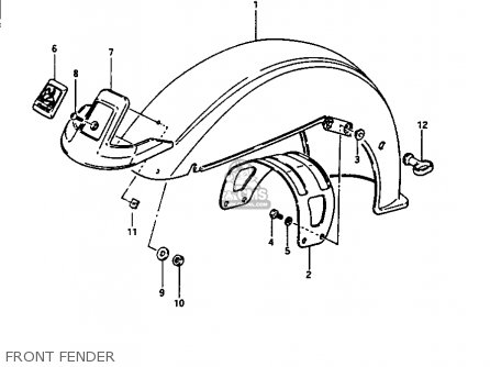 FRONT FENDER - GV1400GT 1986 (G) (E01)