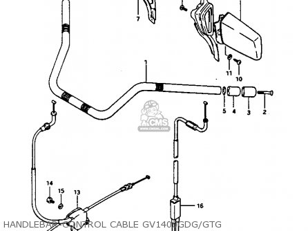 HANDLEBAR-CONTROL CABLE GV1400GDG/GTG - GV1400GT 1986 (G) (E01)