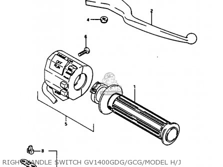 RIGHT HANDLE SWITCH GV1400GDG/GCG/MODEL H/J - GV1400GT 1986 (G) (E01)