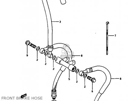 FRONT BRAKE HOSE - GV1400GT 1986 (G) (E01)