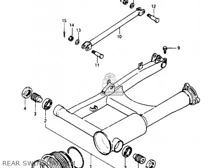 REAR SWINGING ARM - GV1400GT 1986 (G) (E01)