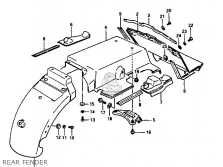REAR FENDER - GV1400GT 1986 (G) (E01)