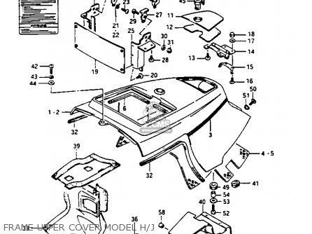FRAME UPPER COVER MODEL H/J - GV1400GT 1986 (G) (E01)