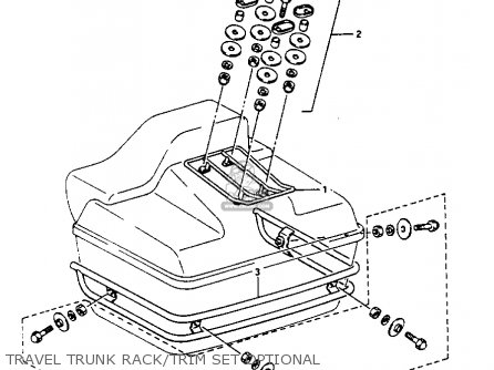 TRAVEL TRUNK RACK/TRIM SET OPTIONAL - GV1400GT 1986 (G) (E01)