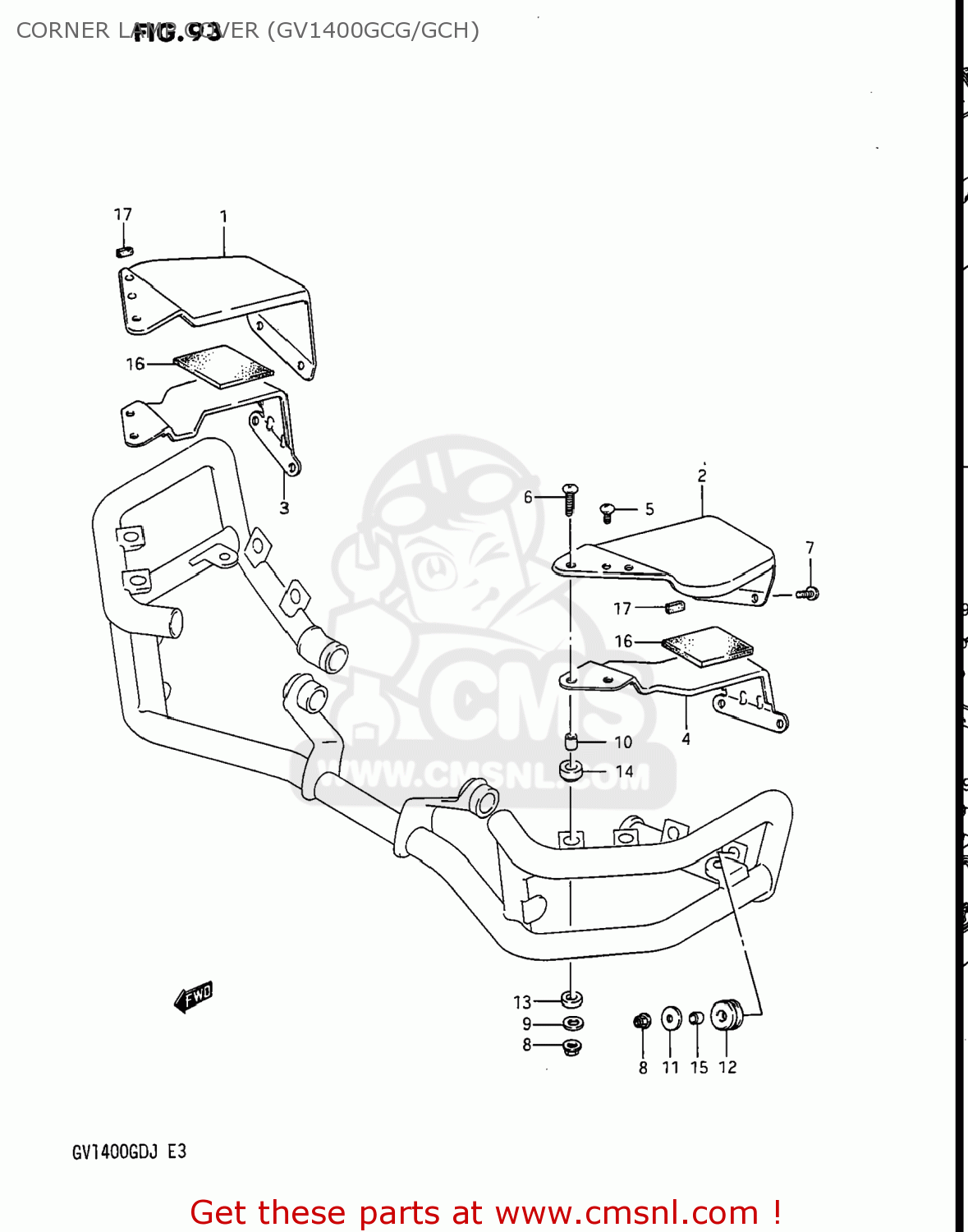 CORNER LAMP COVER (GV1400GCG/GCH) GV1400GT CAVALCADE 1986 (G) USA (E03)