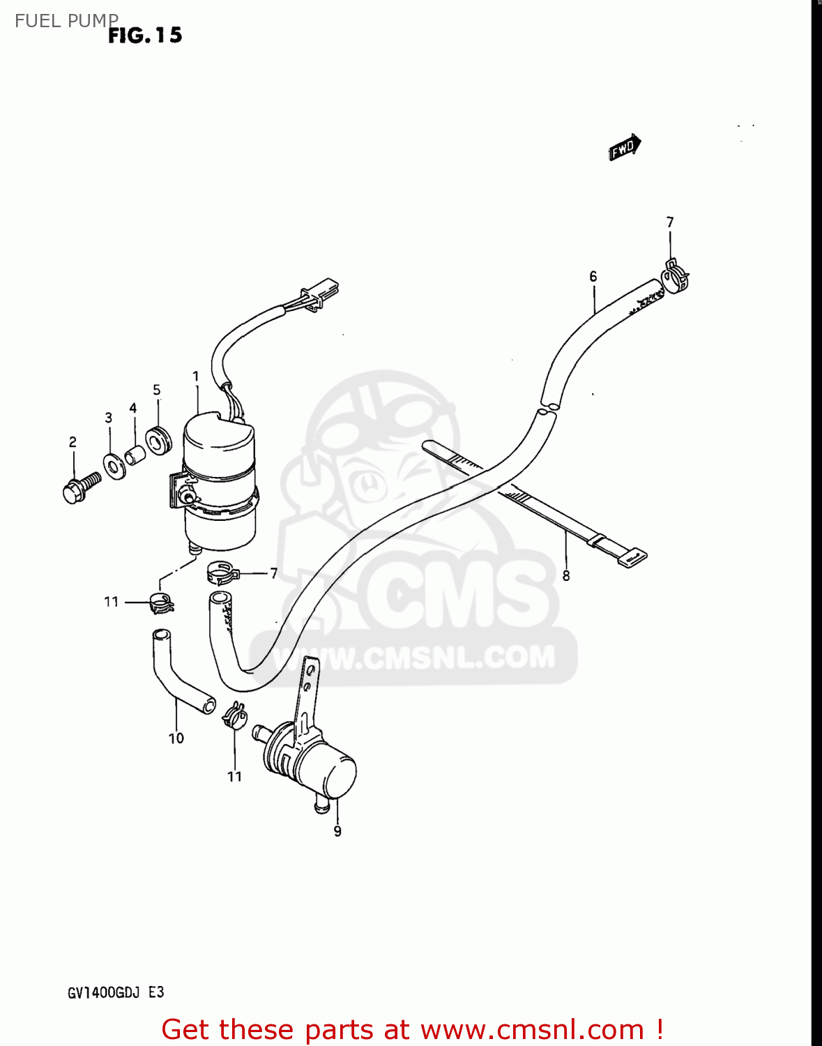 FUEL PUMP GV1400GT CAVALCADE 1987 (H) USA (E03)
