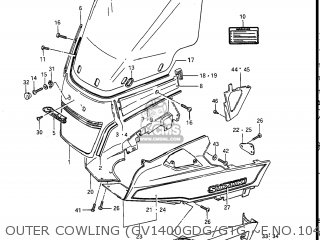 OUTER COWLING (GV1400GDG/GTG ~F.NO.104470) - GV1400GT CAVALCADE 1987 (H) USA (E03)