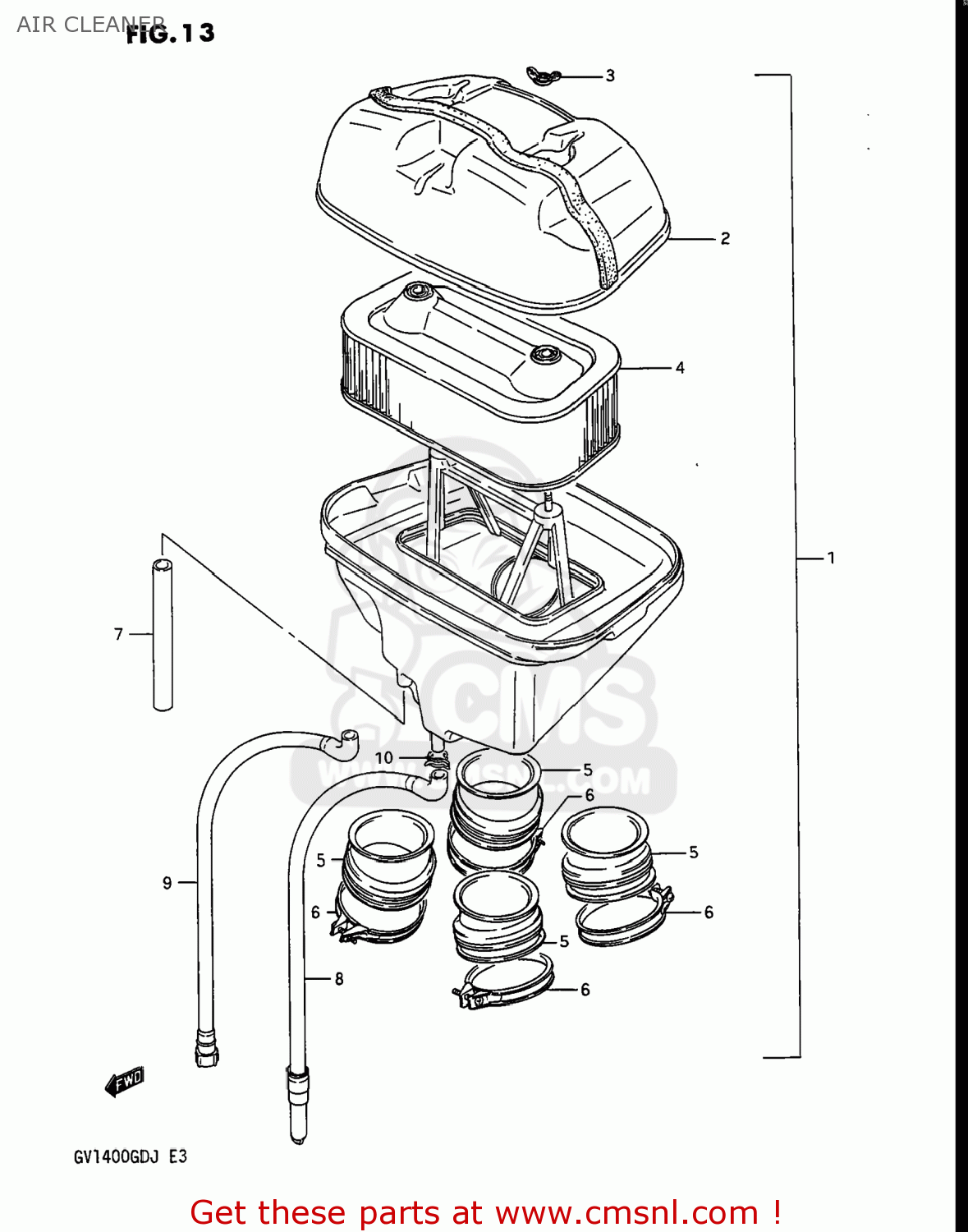 AIR CLEANER GV1400GT CAVALCADE 1988 (J) USA (E03)