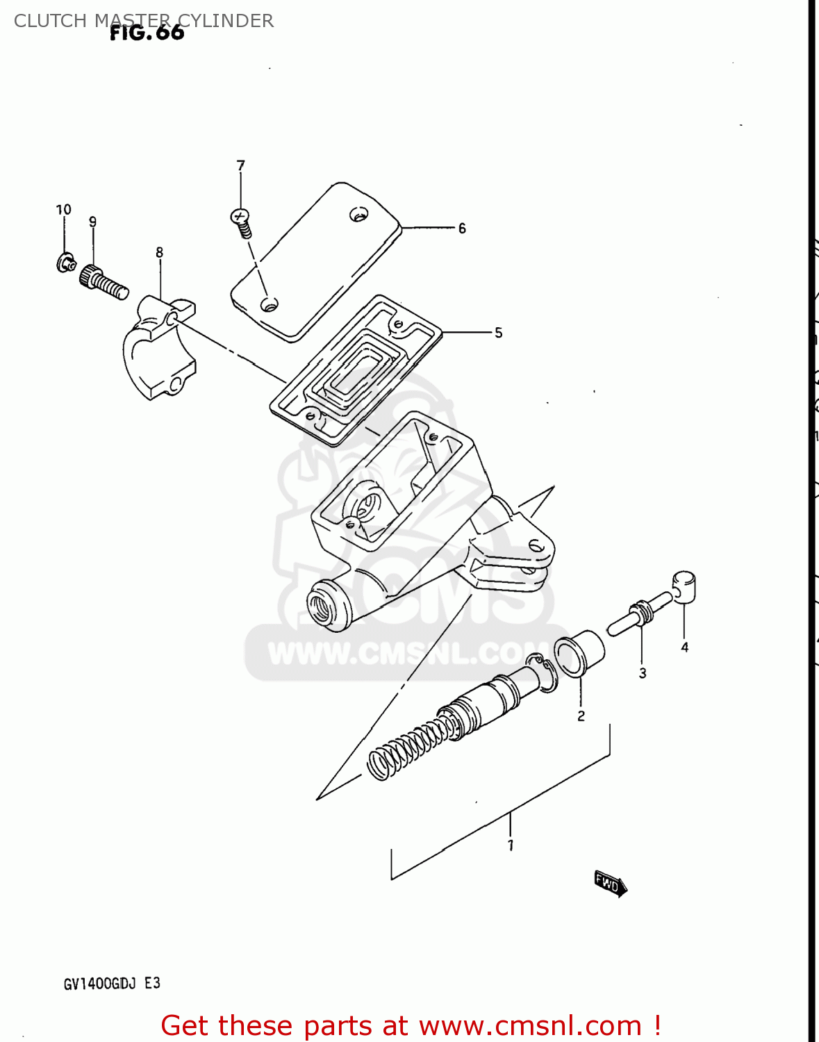 CLUTCH MASTER CYLINDER GV1400GT CAVALCADE 1988 (J) USA (E03)