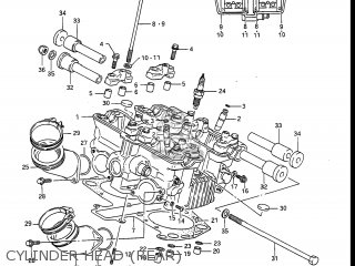 CYLINDER HEAD (REAR) - GV1400GT CAVALCADE 1988 (J) USA (E03)