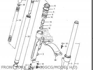 FRONT FORK (GV1400GCG/MODEL H/J) - GV1400GT CAVALCADE 1988 (J) USA (E03)