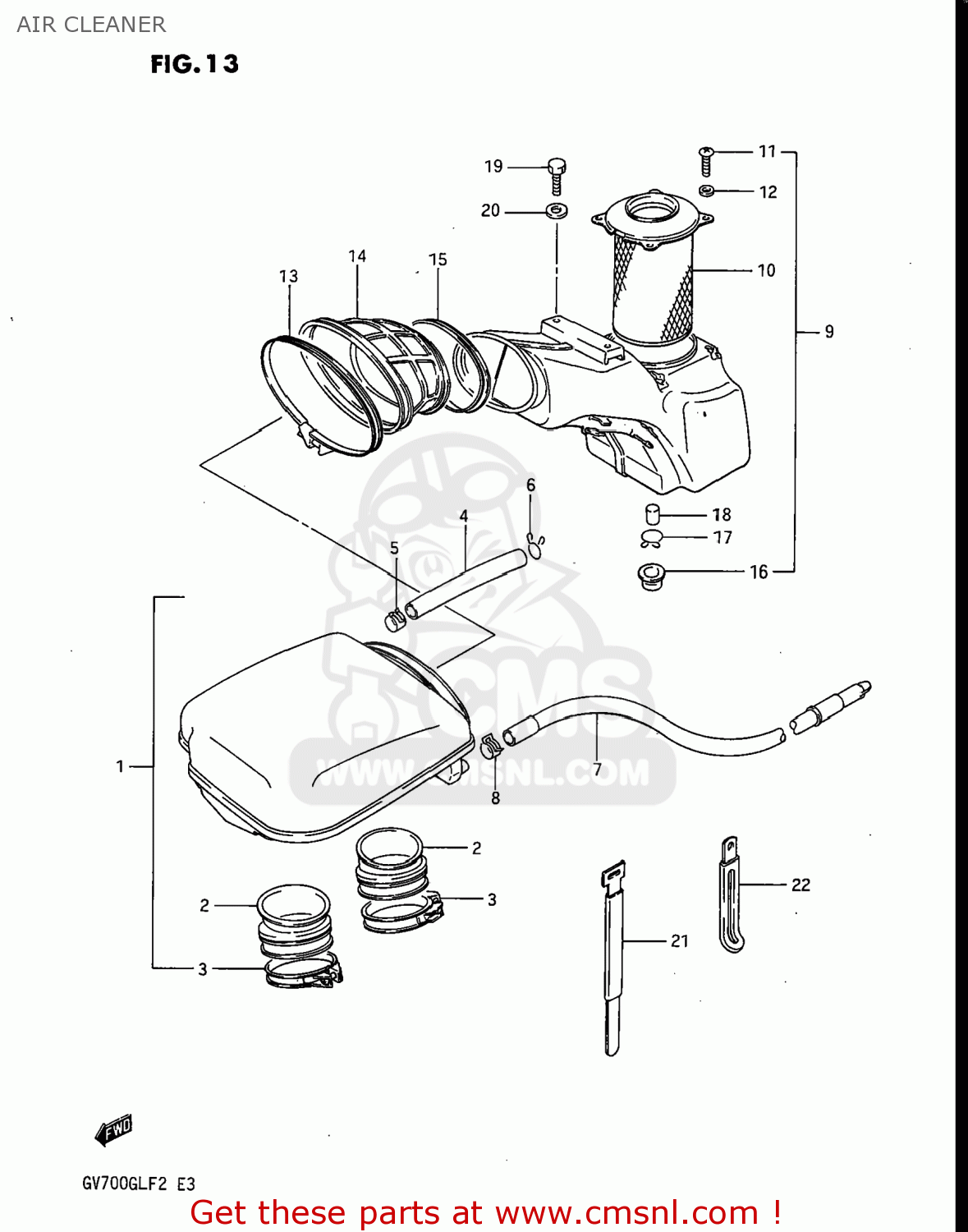 AIR CLEANER GV700GLF MADURA 1985 (F) USA (E03)