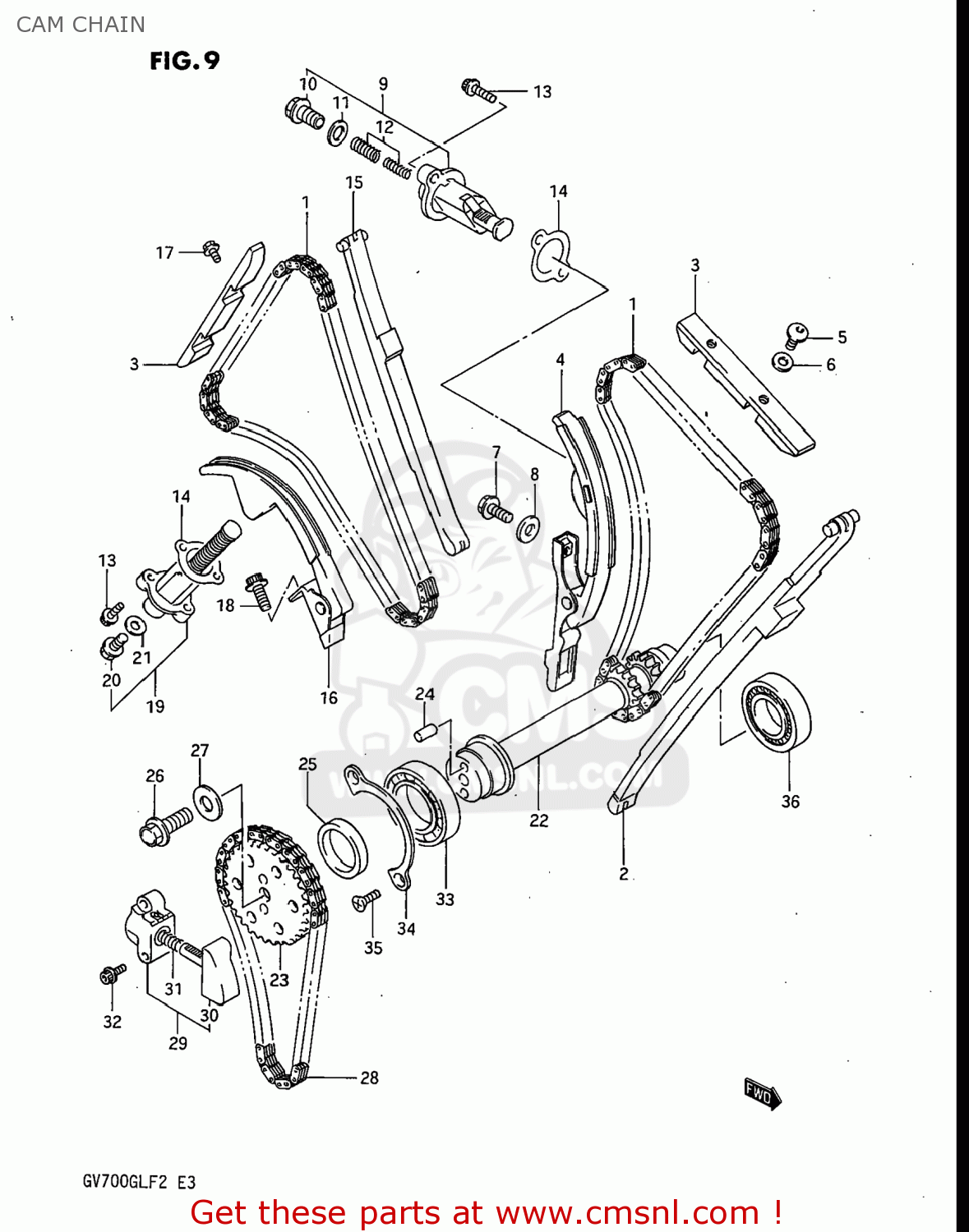 CAM CHAIN GV700GLF MADURA 1985 (F) USA (E03)