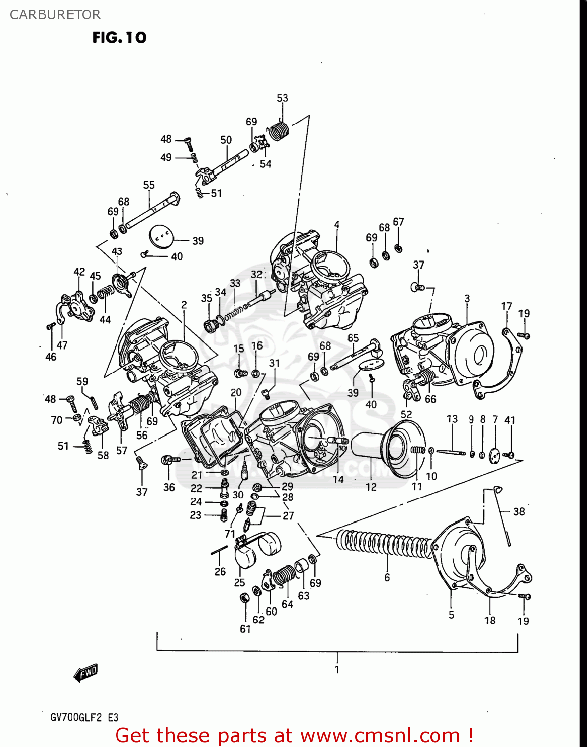 CARBURETOR GV700GLF MADURA 1985 (F) USA (E03)