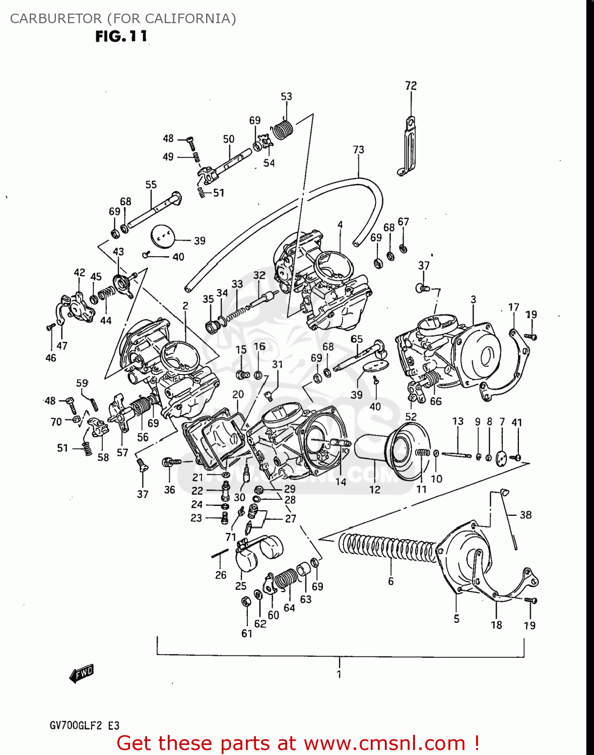 CARBURETOR (FOR CALIFORNIA) GV700GLF MADURA 1985 (F) USA (E03)