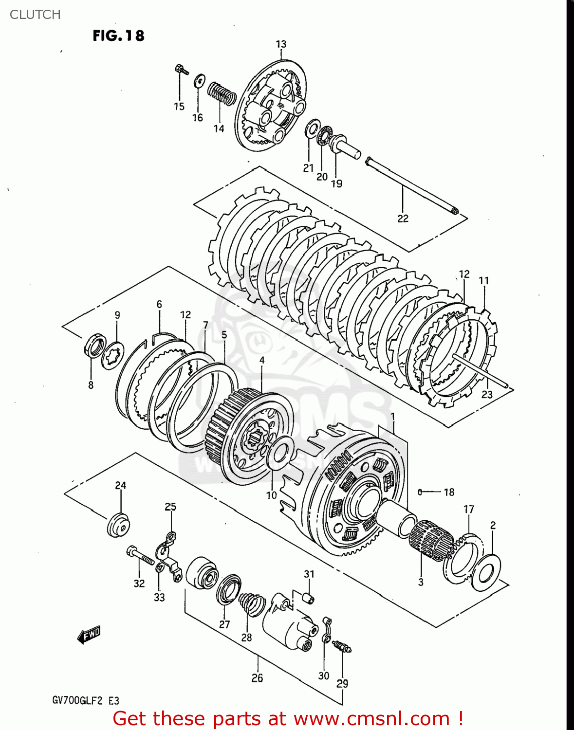 CLUTCH GV700GLF MADURA 1985 (F) USA (E03)
