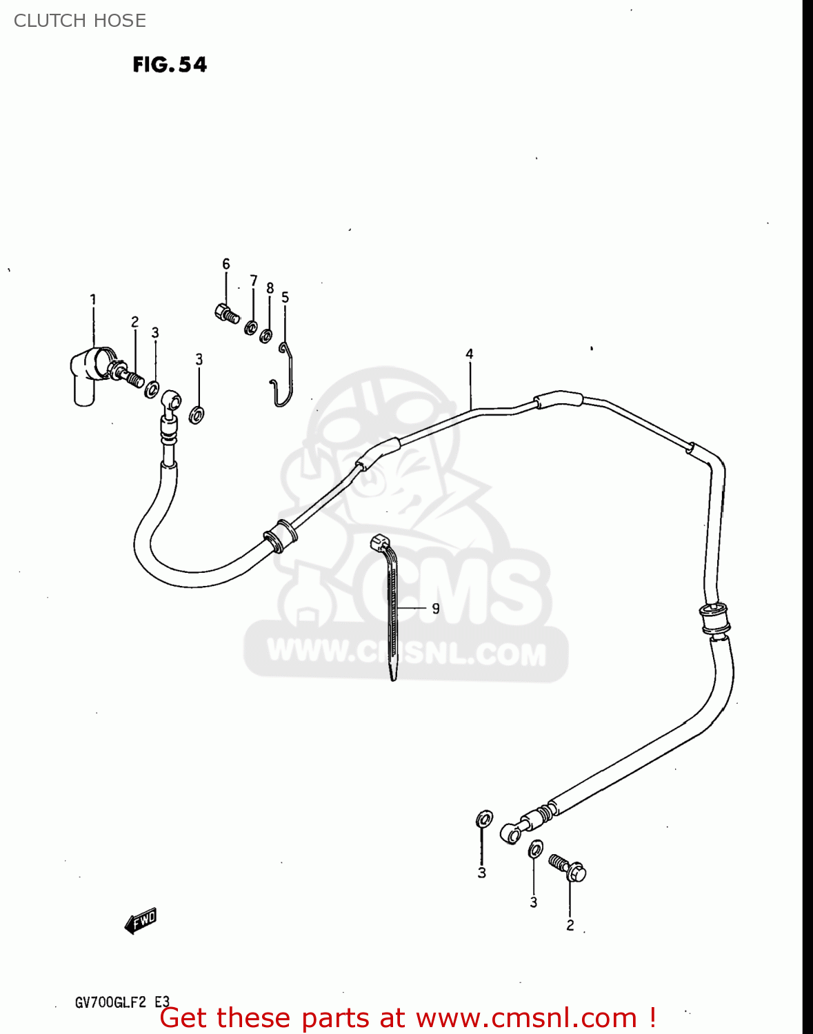 CLUTCH HOSE GV700GLF MADURA 1985 (F) USA (E03)