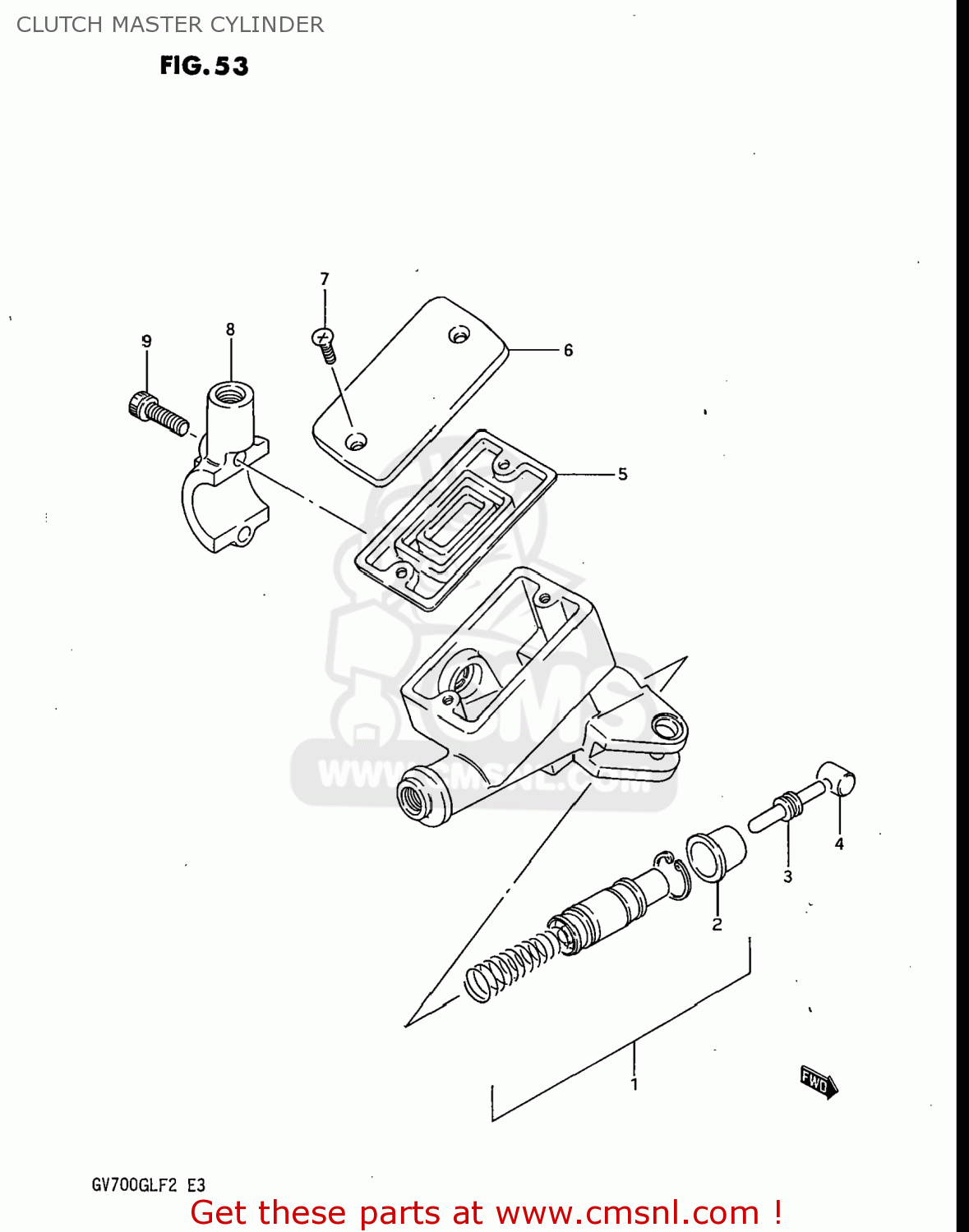 CLUTCH MASTER CYLINDER GV700GLF MADURA 1985 (F) USA (E03)