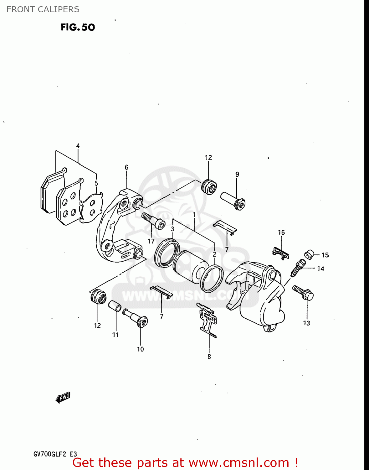 FRONT CALIPERS GV700GLF MADURA 1985 (F) USA (E03)