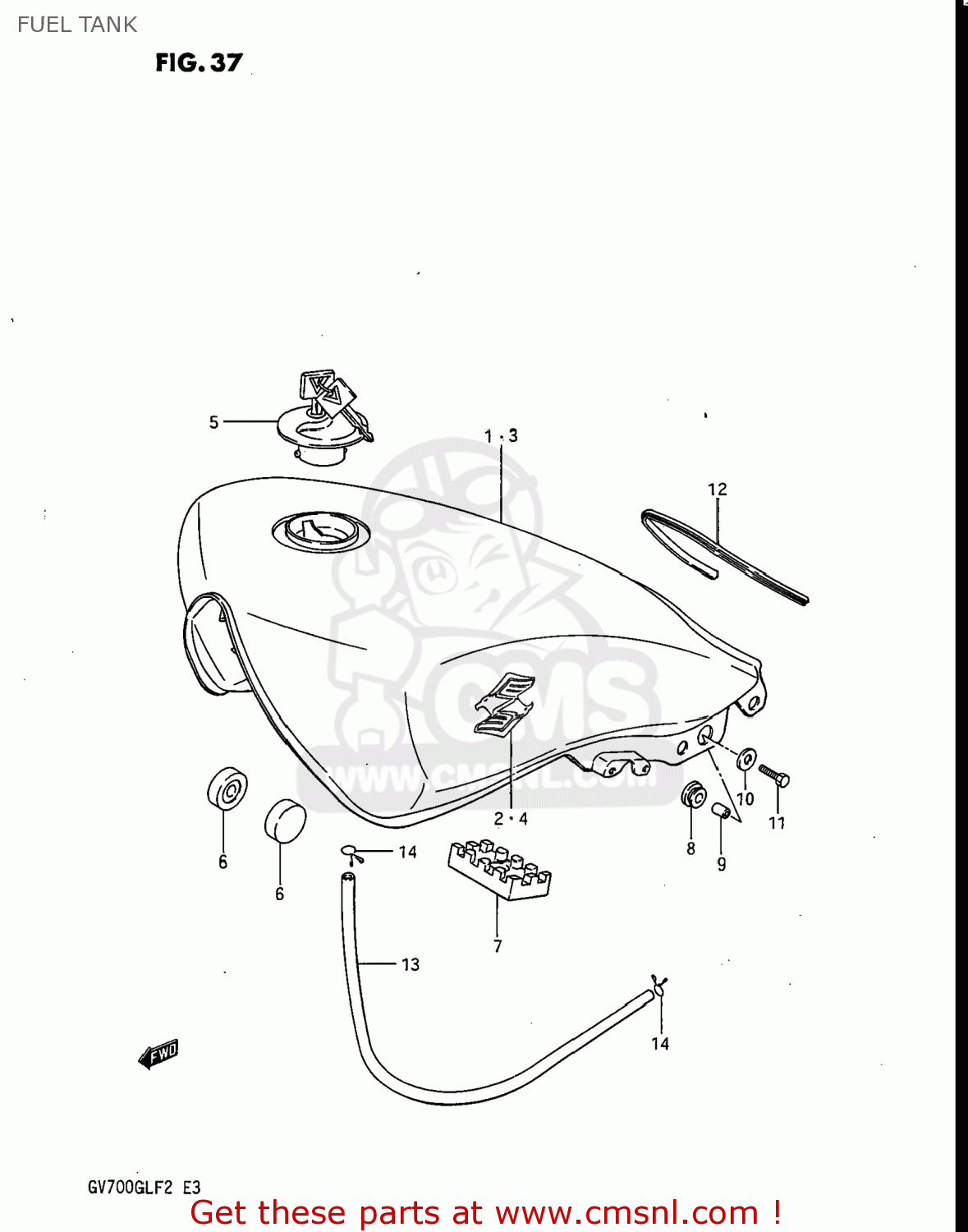 FUEL TANK GV700GLF MADURA 1985 (F) USA (E03)