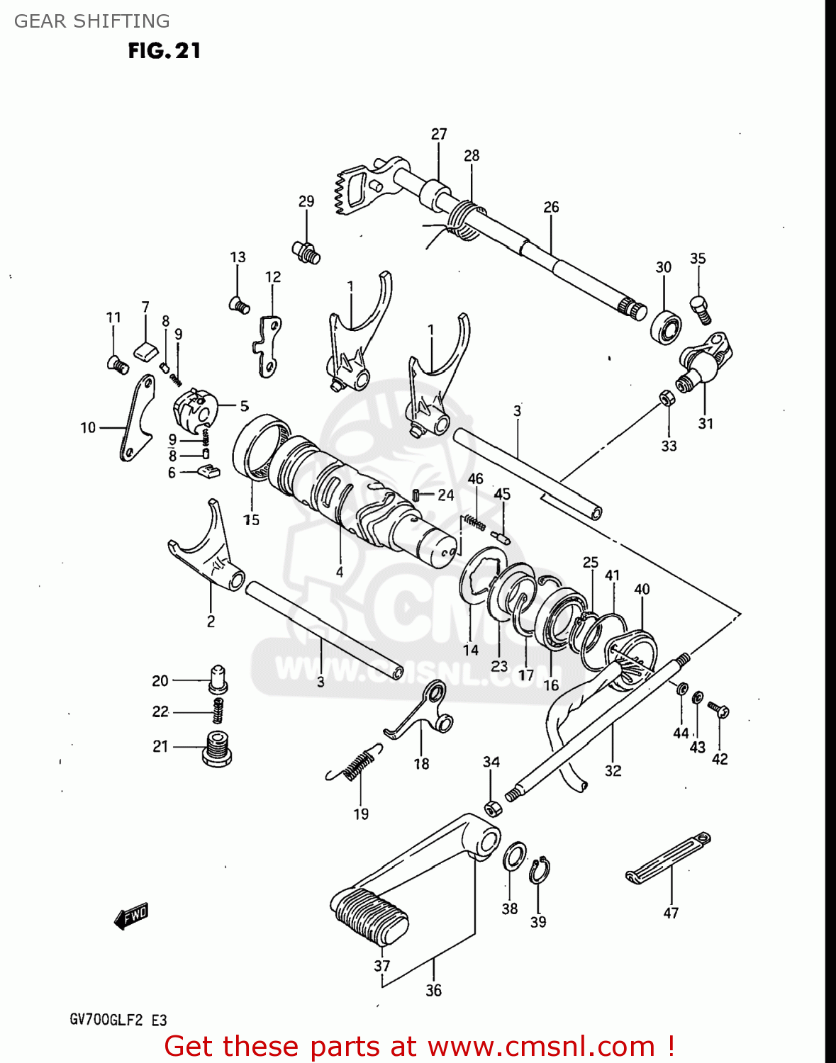 GEAR SHIFTING GV700GLF MADURA 1985 (F) USA (E03)