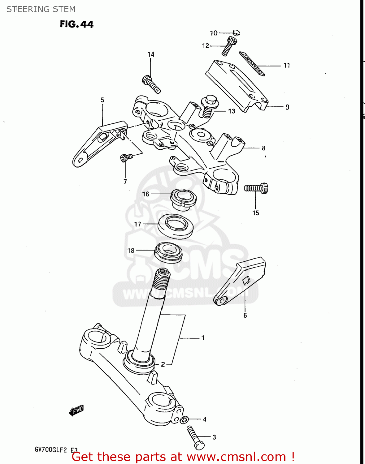 STEERING STEM GV700GLF MADURA 1985 (F) USA (E03)