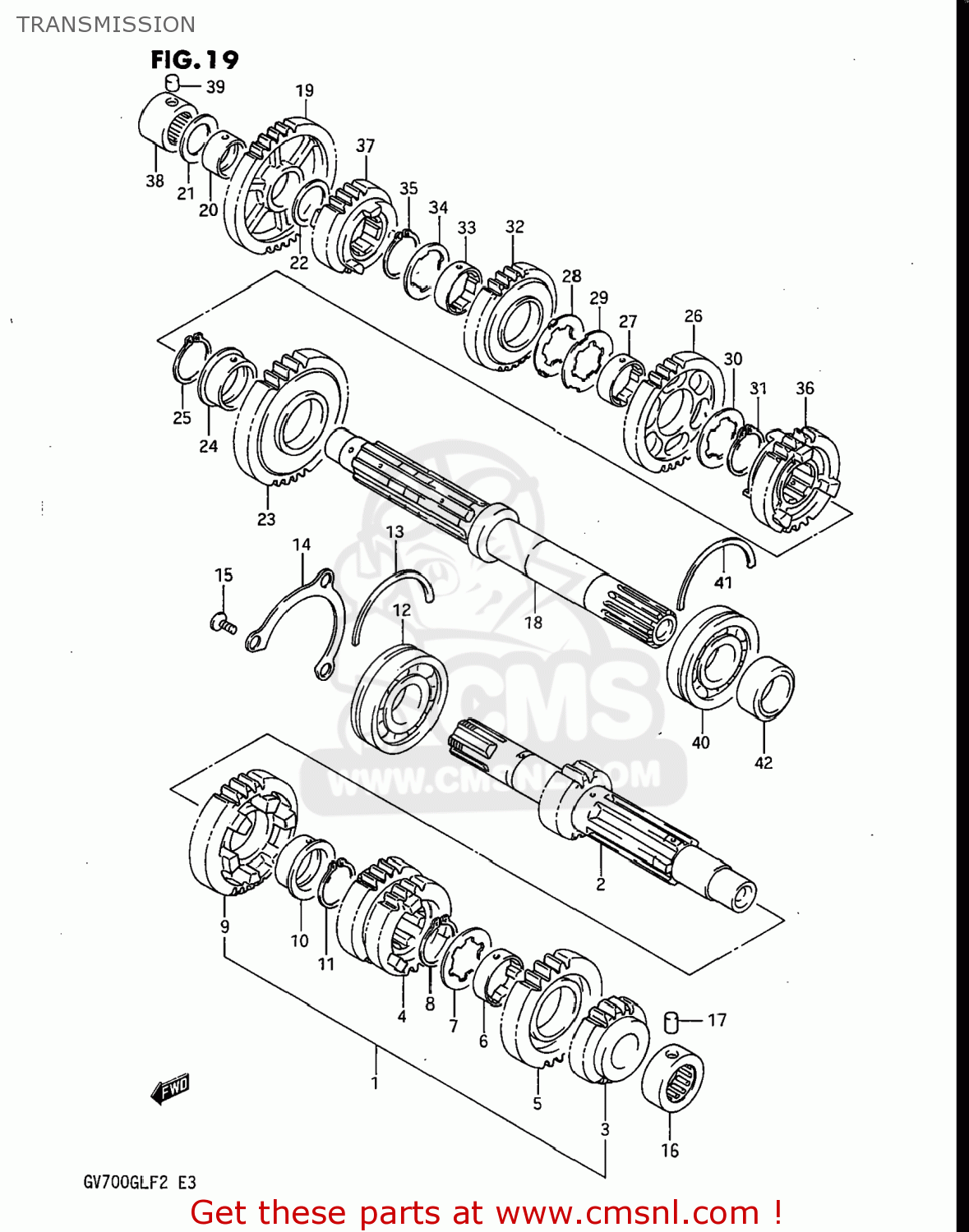TRANSMISSION GV700GLF MADURA 1985 (F) USA (E03)