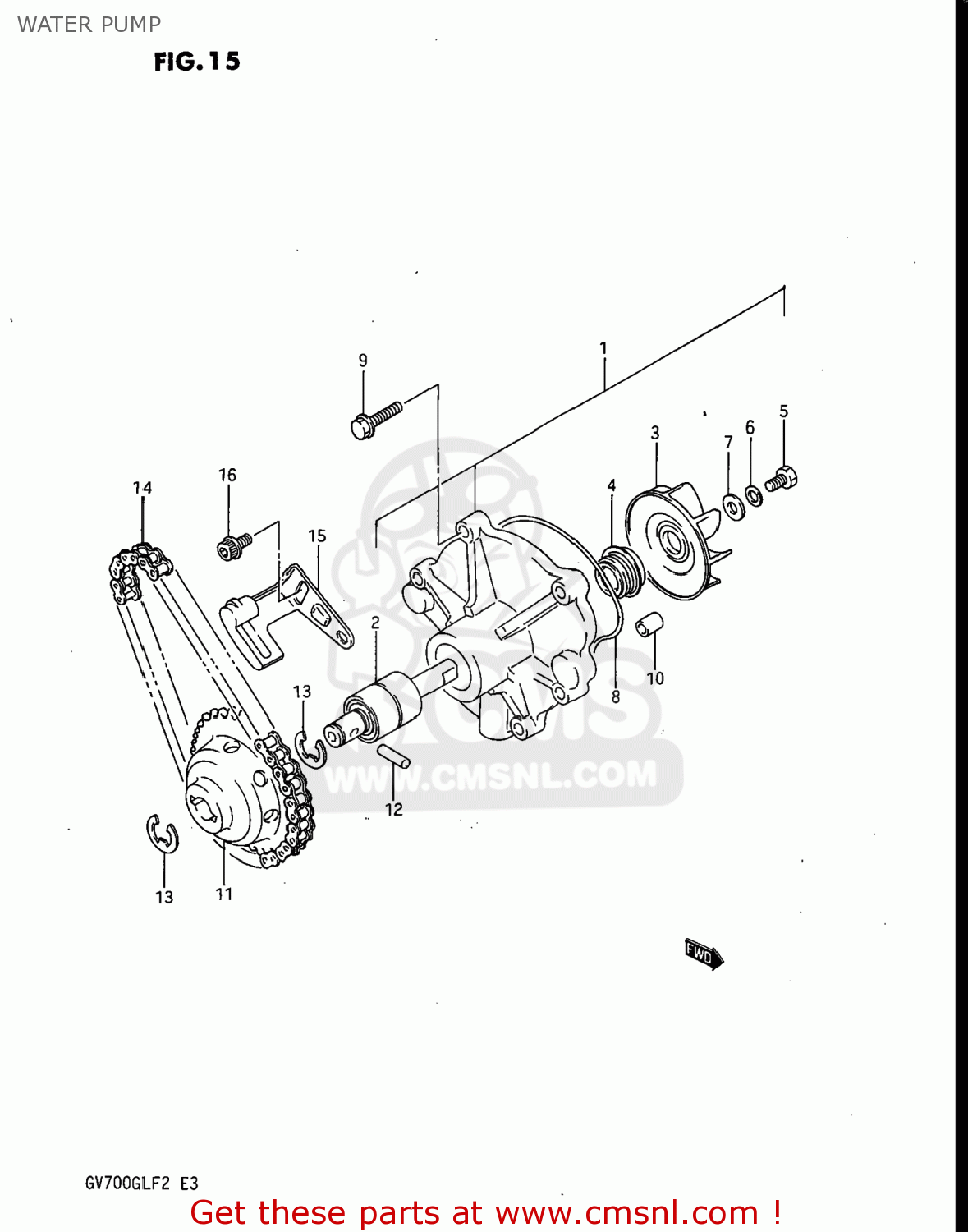WATER PUMP GV700GLF MADURA 1985 (F) USA (E03)