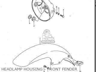 HEADLAMP HOUSING - FRONT FENDER - GV700GLF MADURA 1985 (F) USA (E03)