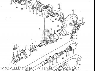 PROPELLER SHAFT - FINAL DRIVE GEAR - GV700GLF MADURA 1985 (F) USA (E03)