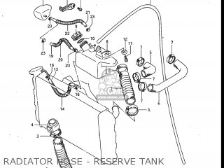 RADIATOR HOSE - RESERVE TANK - GV700GLF MADURA 1985 (F) USA (E03)