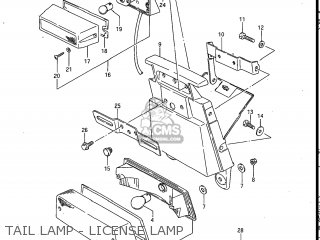 TAIL LAMP - LICENSE LAMP - GV700GLF MADURA 1985 (F) USA (E03)