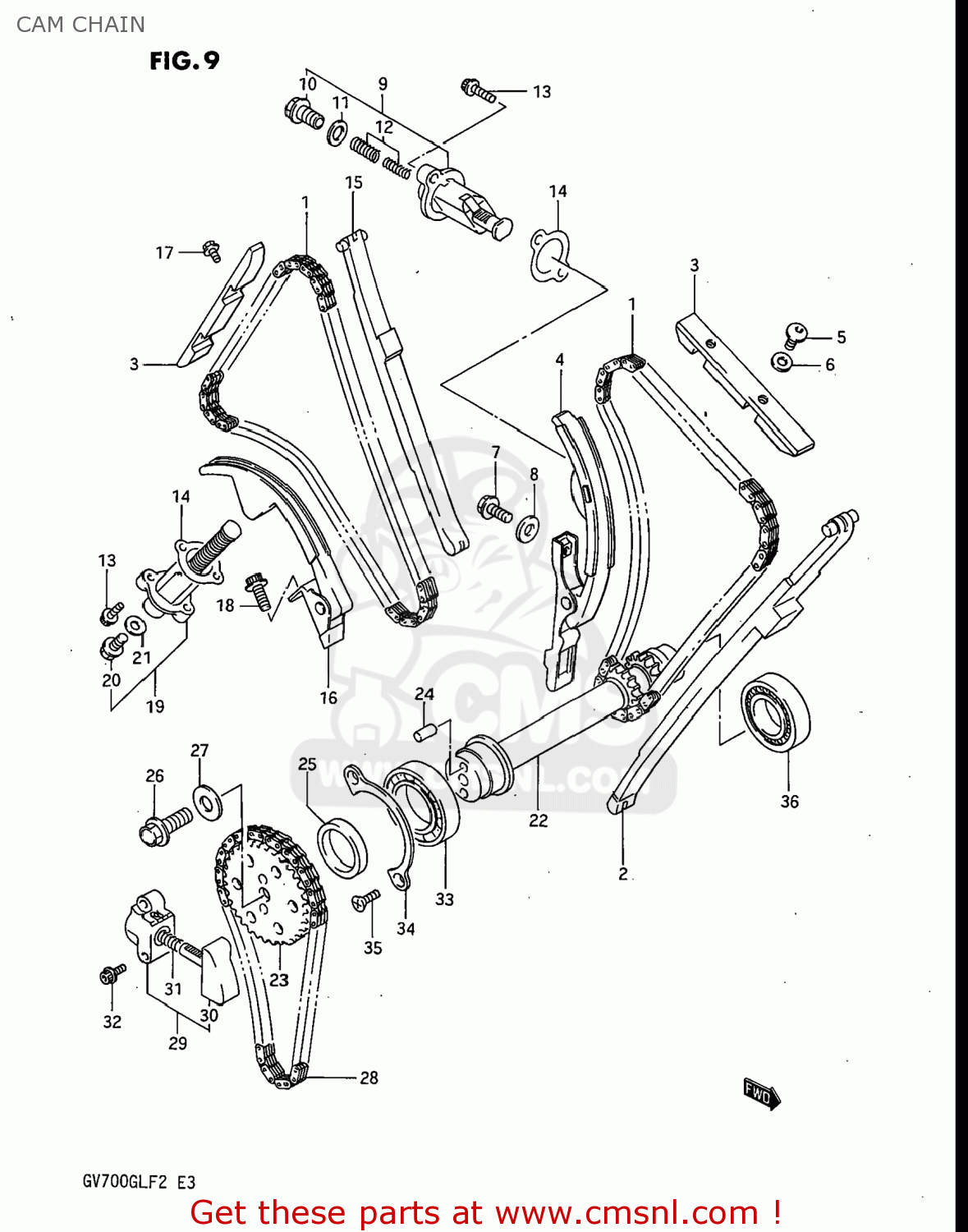 CAM CHAIN GV700GLF2 MADURA 1985 (F) USA (E03)