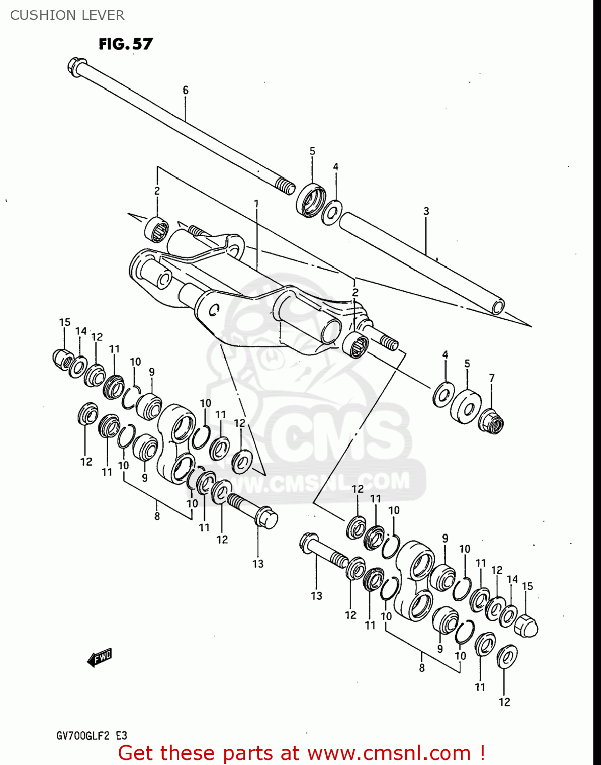 CUSHION LEVER GV700GLF2 MADURA 1985 (F) USA (E03)