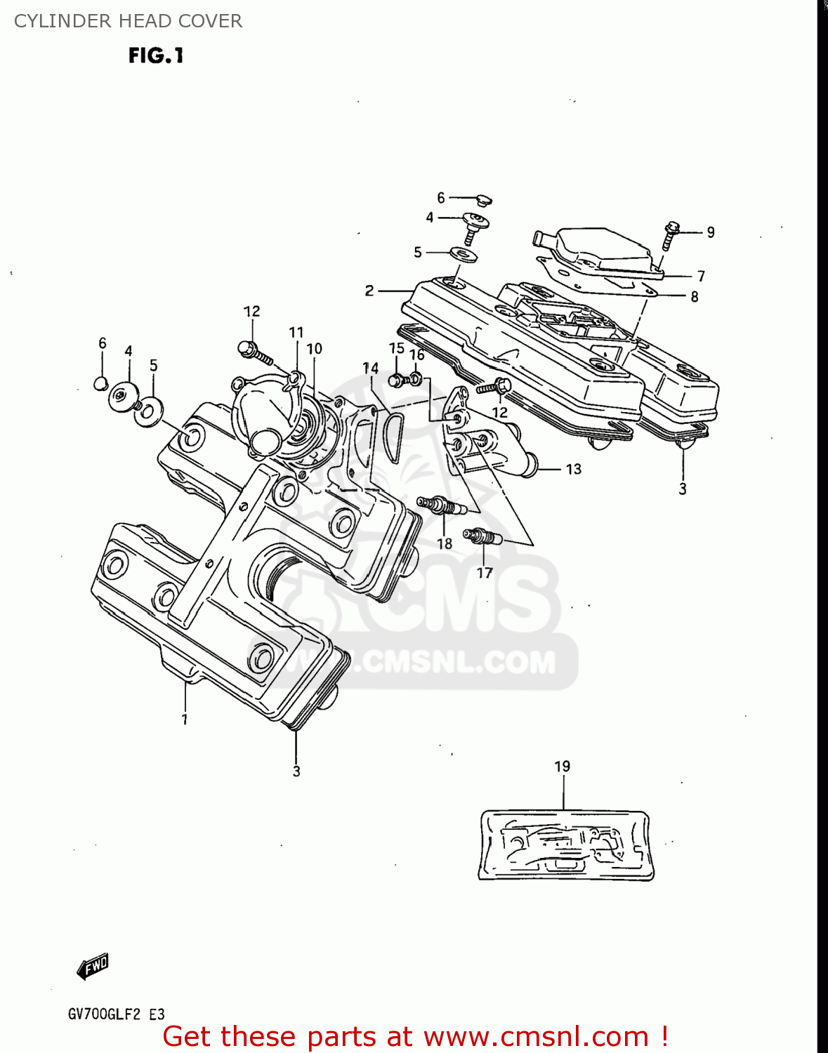 CYLINDER HEAD COVER GV700GLF2 MADURA 1985 (F) USA (E03)