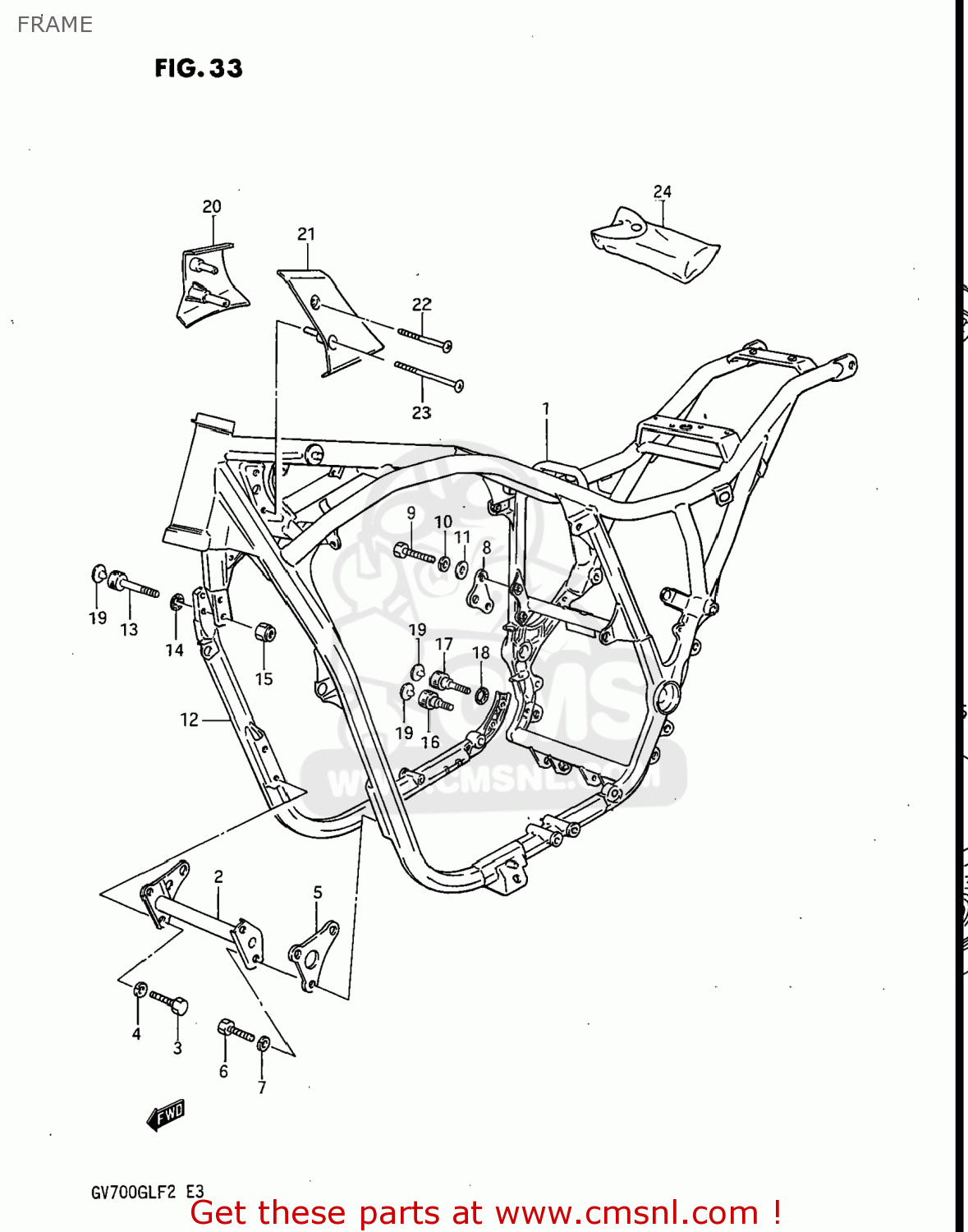FRAME GV700GLF2 MADURA 1985 (F) USA (E03)