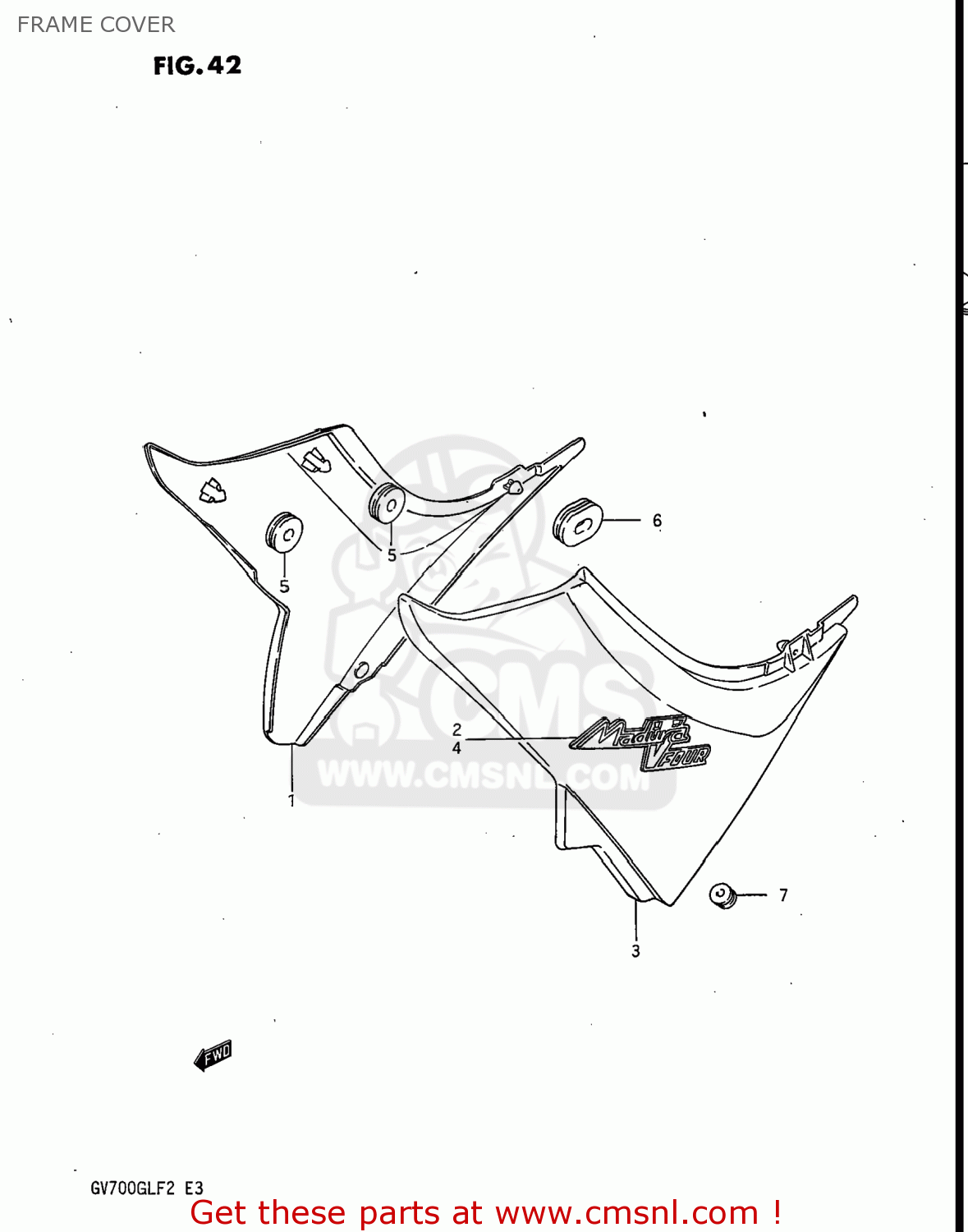 FRAME COVER GV700GLF2 MADURA 1985 (F) USA (E03)