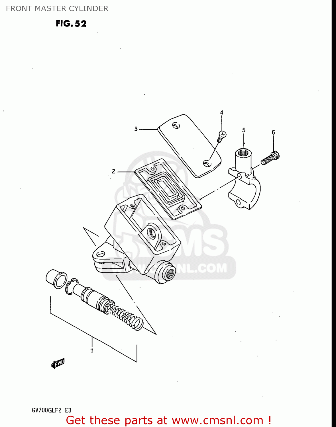 FRONT MASTER CYLINDER GV700GLF2 MADURA 1985 (F) USA (E03)