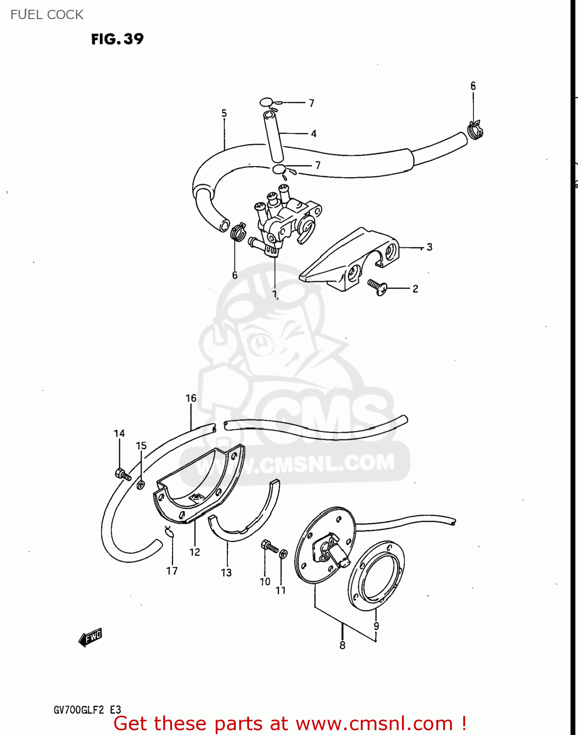 FUEL COCK GV700GLF2 MADURA 1985 (F) USA (E03)