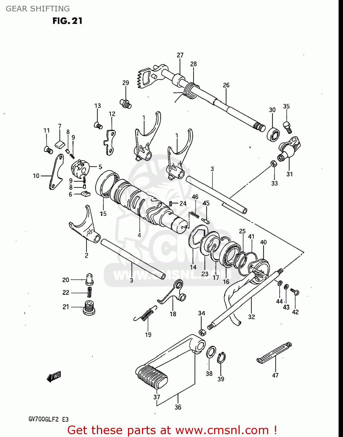 GEAR SHIFTING GV700GLF2 MADURA 1985 (F) USA (E03)