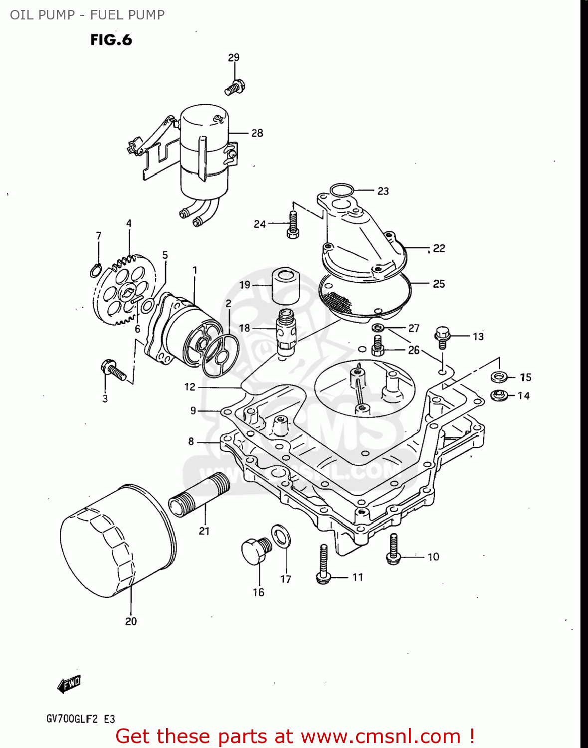 OIL PUMP - FUEL PUMP GV700GLF2 MADURA 1985 (F) USA (E03)