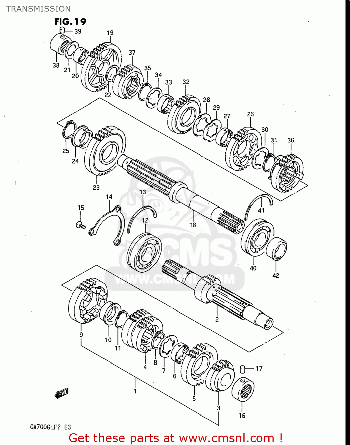 TRANSMISSION GV700GLF2 MADURA 1985 (F) USA (E03)