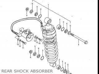 REAR SHOCK ABSORBER - GV700GLF2 MADURA 1985 (F) USA (E03)