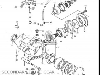 SECONDARY DRIVE GEAR - GV700GLF2 MADURA 1985 (F) USA (E03)
