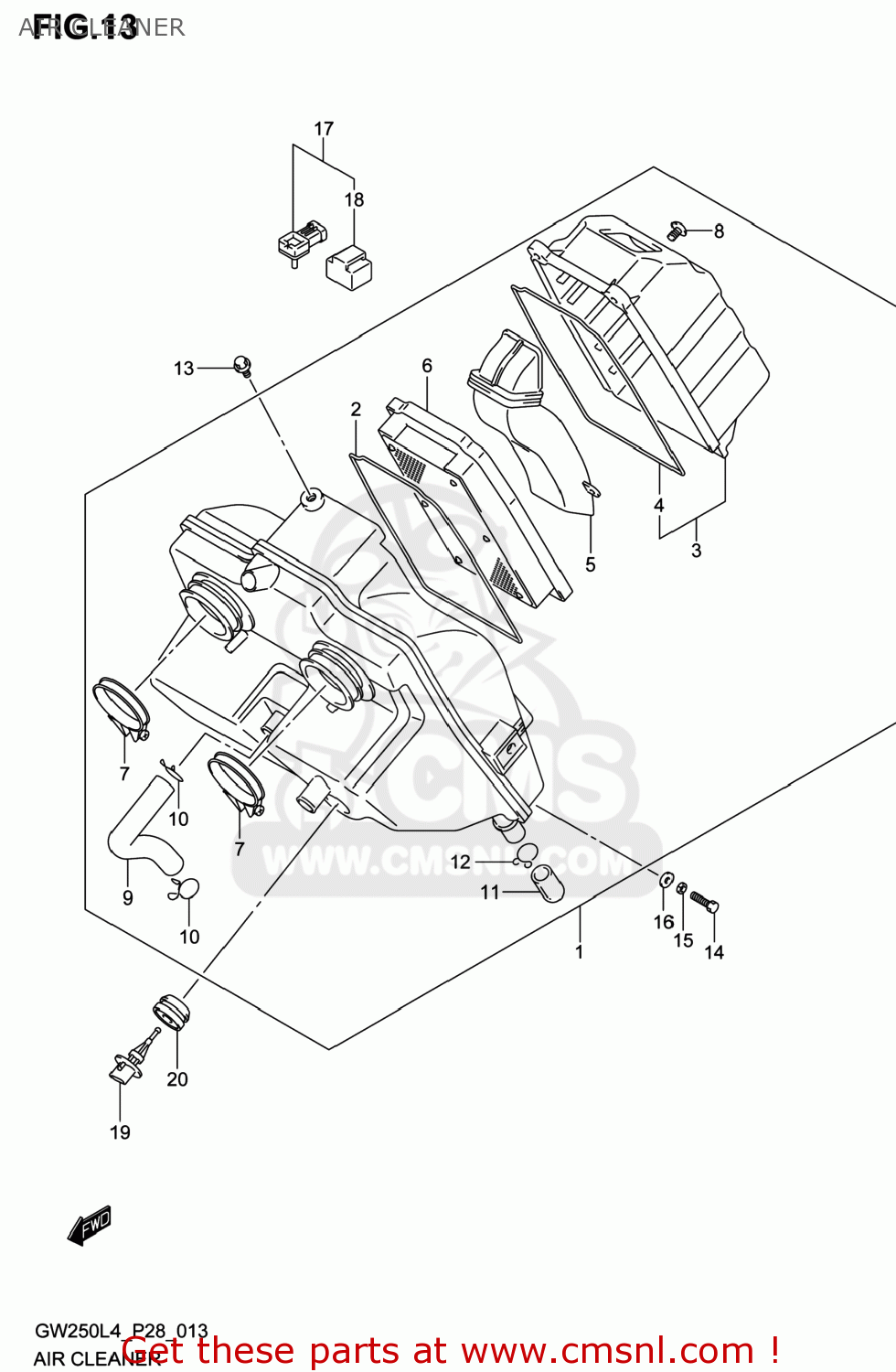 AIR CLEANER GW250 INAZUMA 2014 (L4) USA (E03)