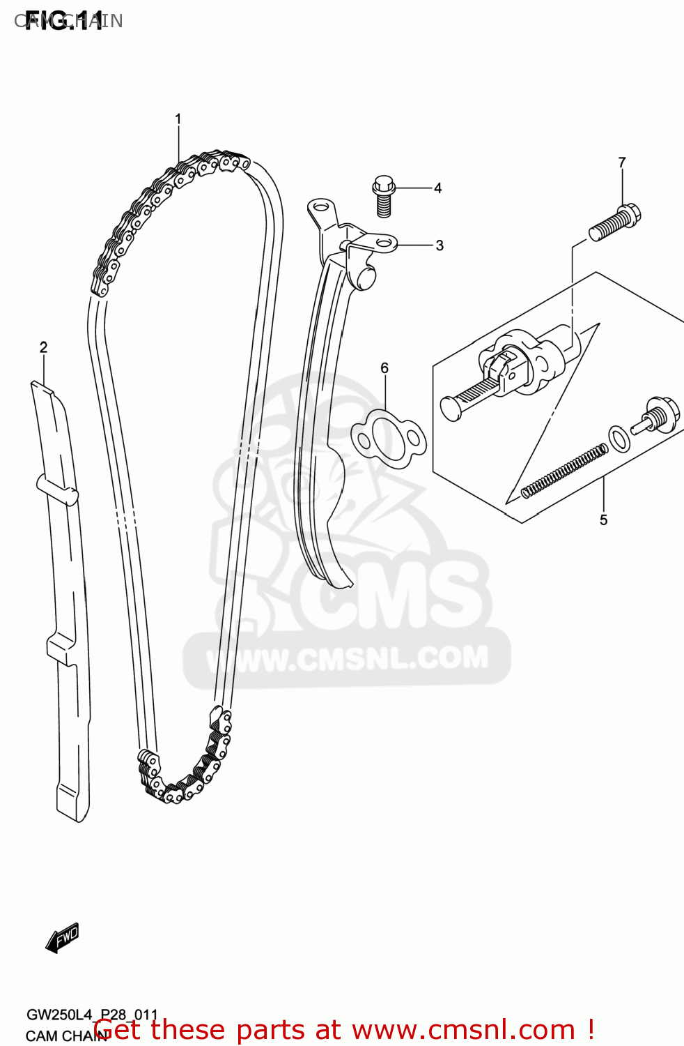 CAM CHAIN GW250 INAZUMA 2014 (L4) USA (E03)