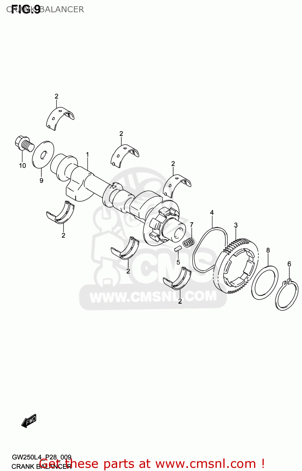 CRANK BALANCER GW250 INAZUMA 2014 (L4) USA (E03)