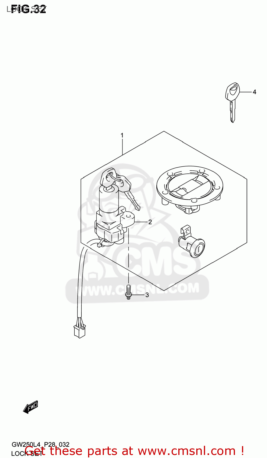 LOCK SET GW250 INAZUMA 2014 (L4) USA (E03)