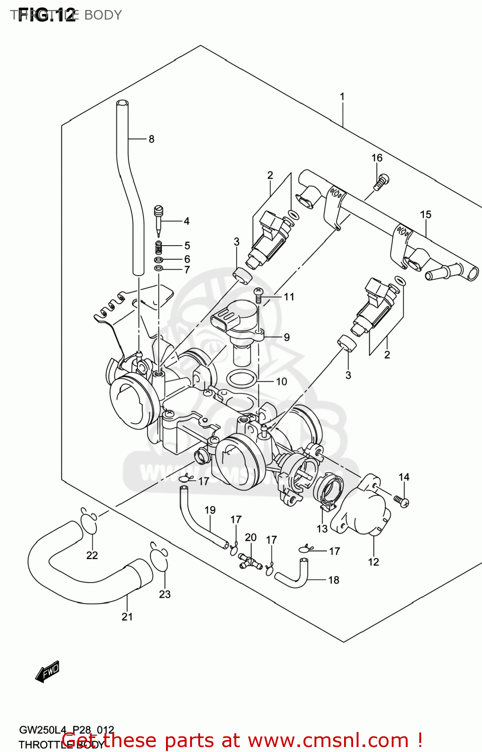 THROTTLE BODY GW250 INAZUMA 2014 (L4) USA (E03)
