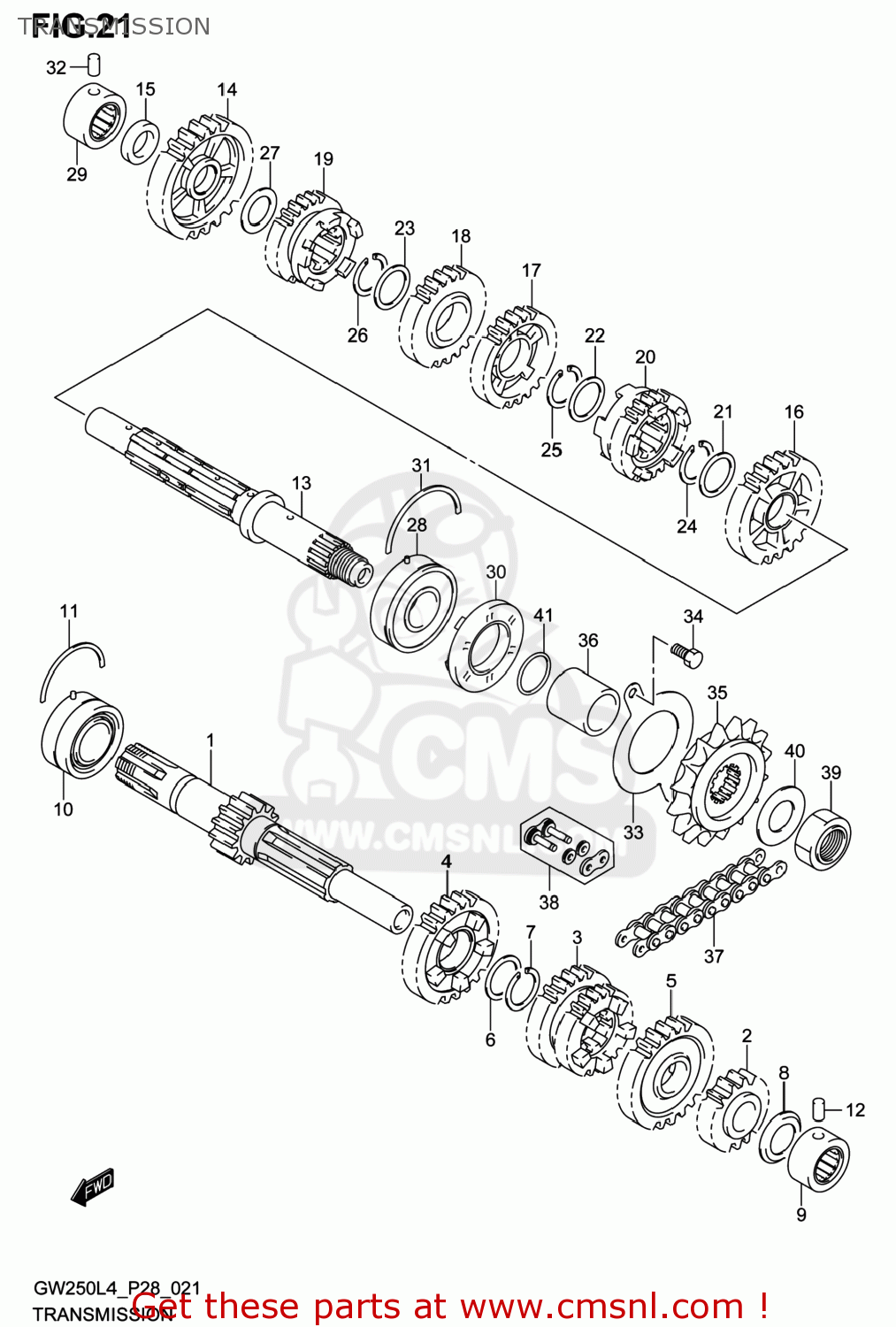 TRANSMISSION GW250 INAZUMA 2014 (L4) USA (E03)